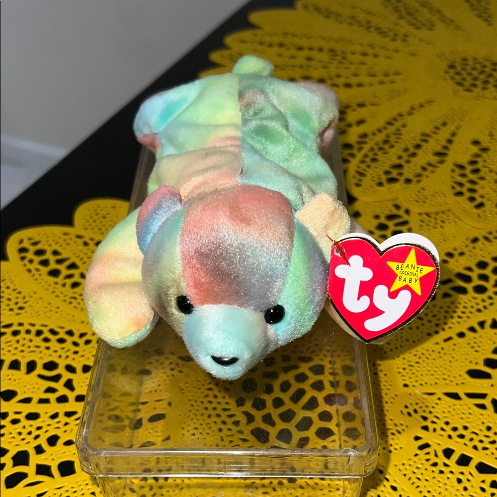 Ty Multicolor Pastel Bear Plush